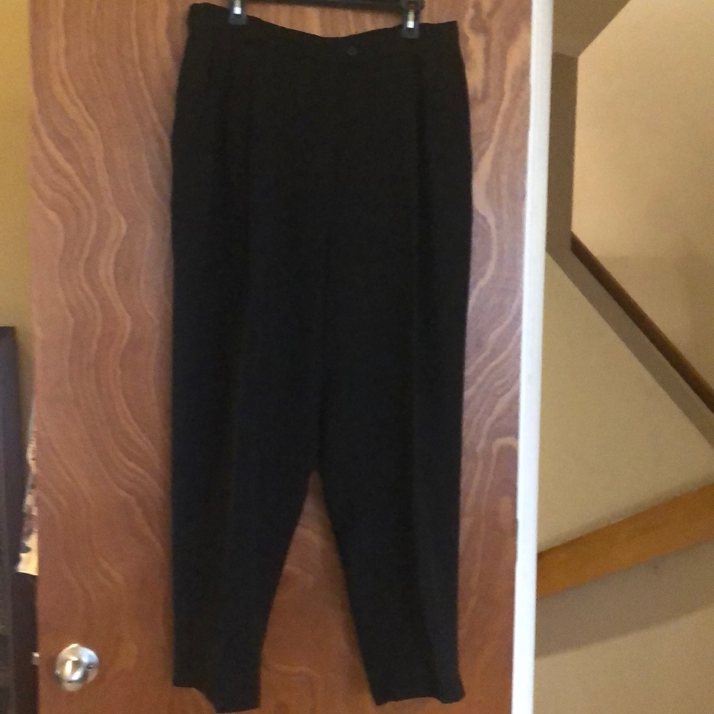 Black lined pants.